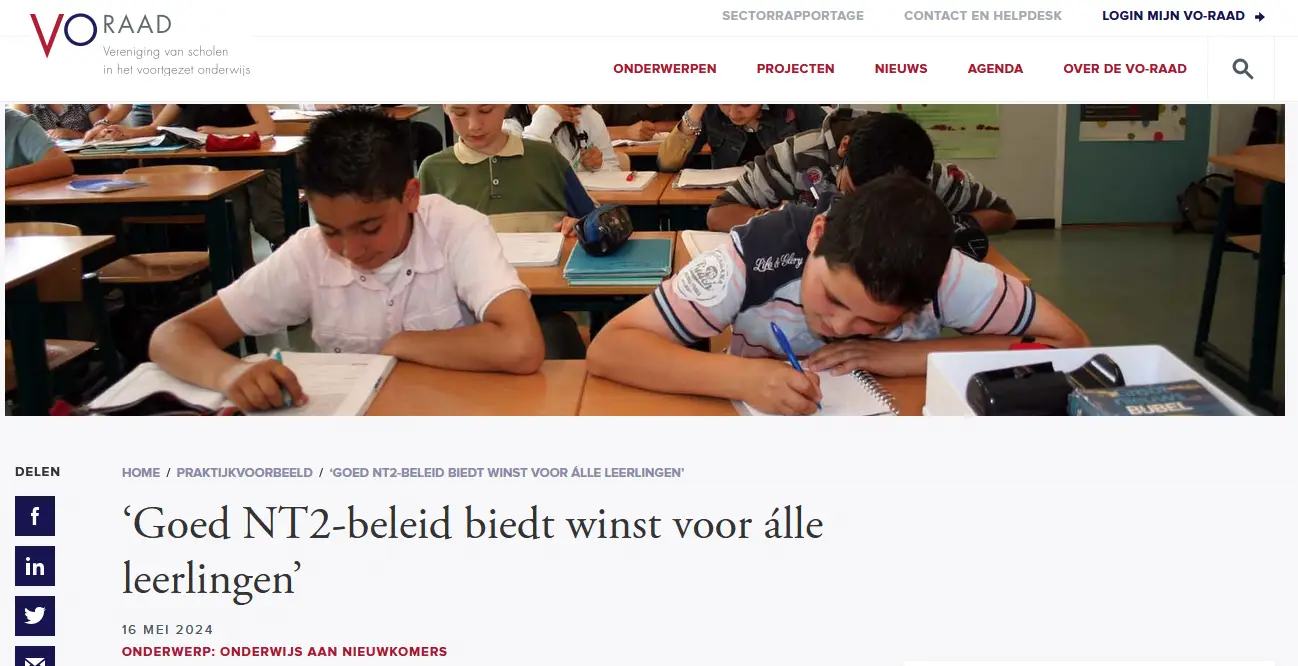 ‘Goed NT2-beleid biedt winst voor álle leerlingen’